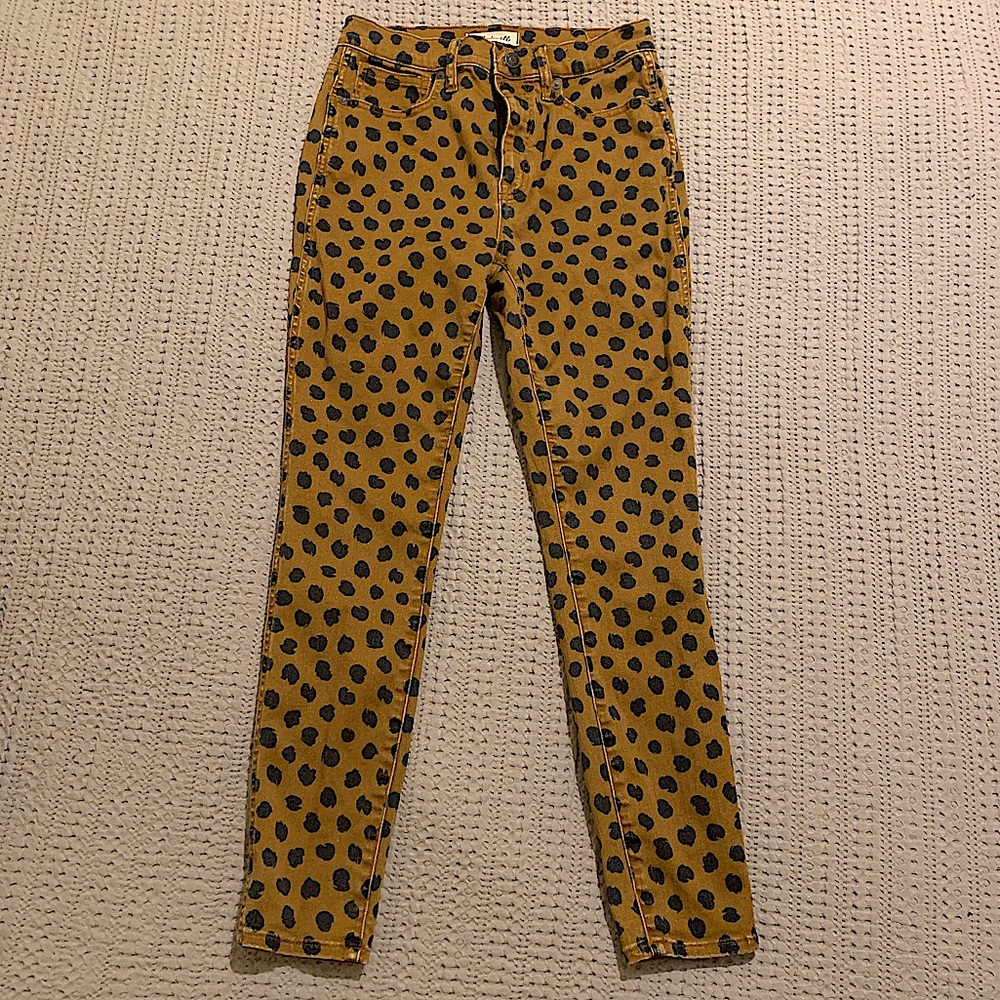 Madewell Gold Cheetah High Waisted Jeans Sz 27
